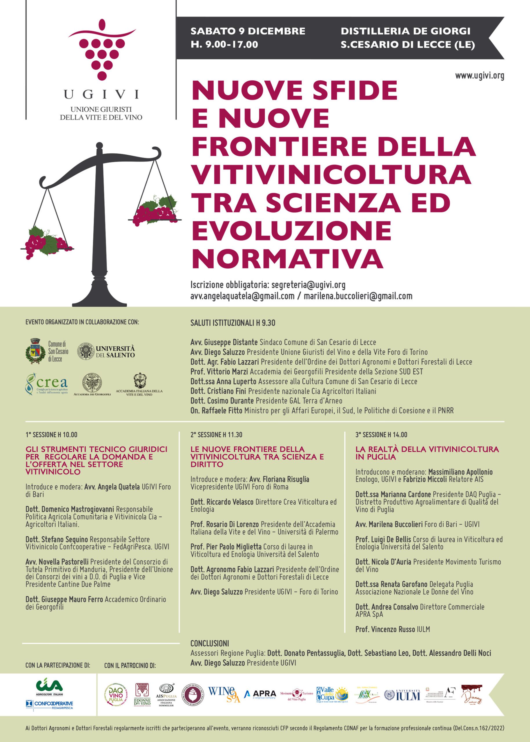 COMUNICATO STAMPA - CONVEGNO UGIVI 9/12/2023 S.CESARIO DI LECCE 1