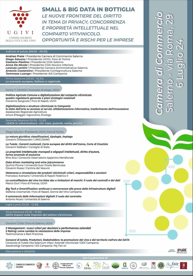 SMALL & BIG DATA IN BOTTIGLIA - UGIVI A SALERNO, 06/07/2024 1 SMALL & BIG DATA IN BOTTIGLIA - UGIVI A SALERNO, 06/07/2024 1