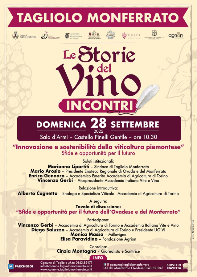 STORIE DEL VINO 28/09/2025 ORE 10,30 TAGLIOLO MONFERRATO (AL) 1