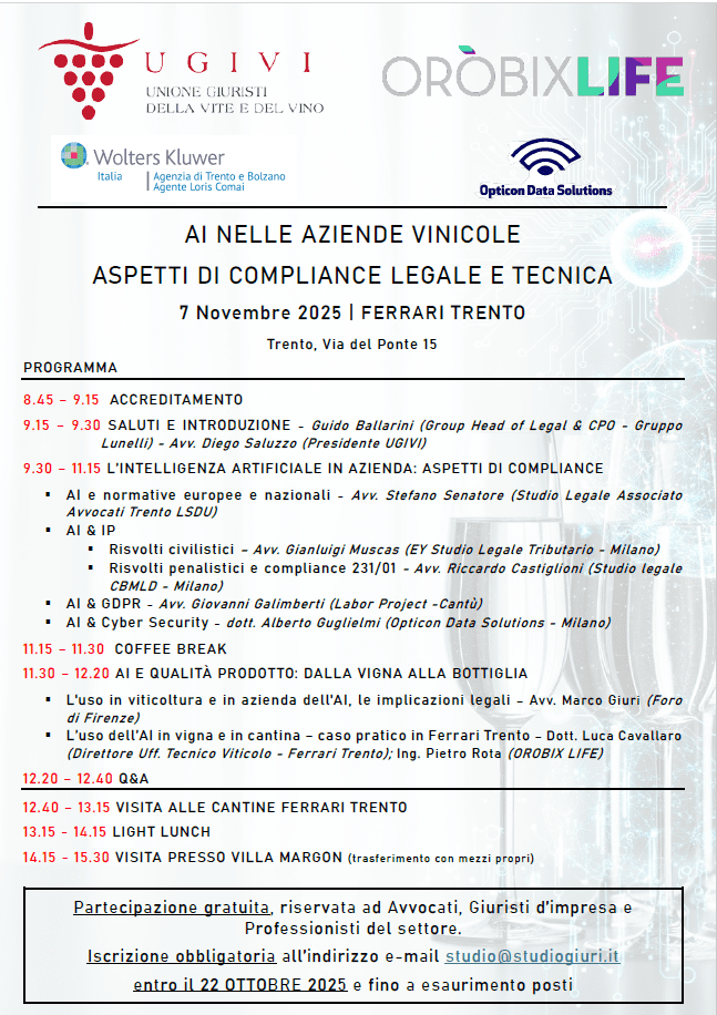 AI NELLE AZIENDE VINICOLE, CANITNE FERRARI, TRENTO, 7 NOVEMBRE 2025 1