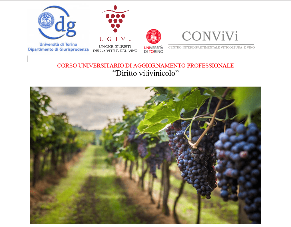 CORSO UNIVERSITARIO DI AGGIORNAMENTO PROFESSIONALE IN DIRITTO VITIVINICOLO, ANNO 2026 1