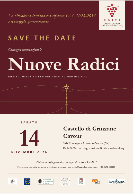 CONVEGNO UGIVI DI GRINZANE CAVOUR (CN), 14/11/2026, SAVE THE DATE 3
